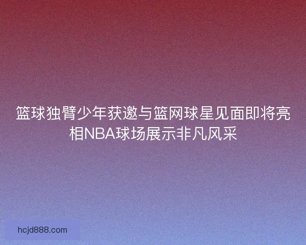 篮球独臂少年获邀与篮网球星见面即将亮相NBA球场展示非凡风采 篮球独臂少年获邀与篮网球星见面即将亮相NBA球场展示非凡风采